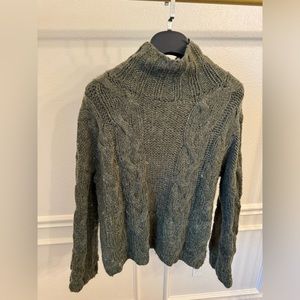 Something Navy green turtle neck sweater